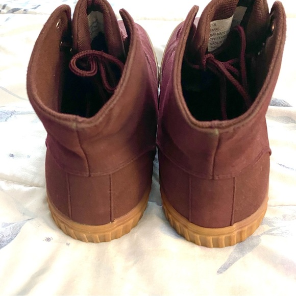 Us Polo Assn Burgandy Canvas Shoes  Men’s Size 9.5 Casual Classy - Picture 6 of 12